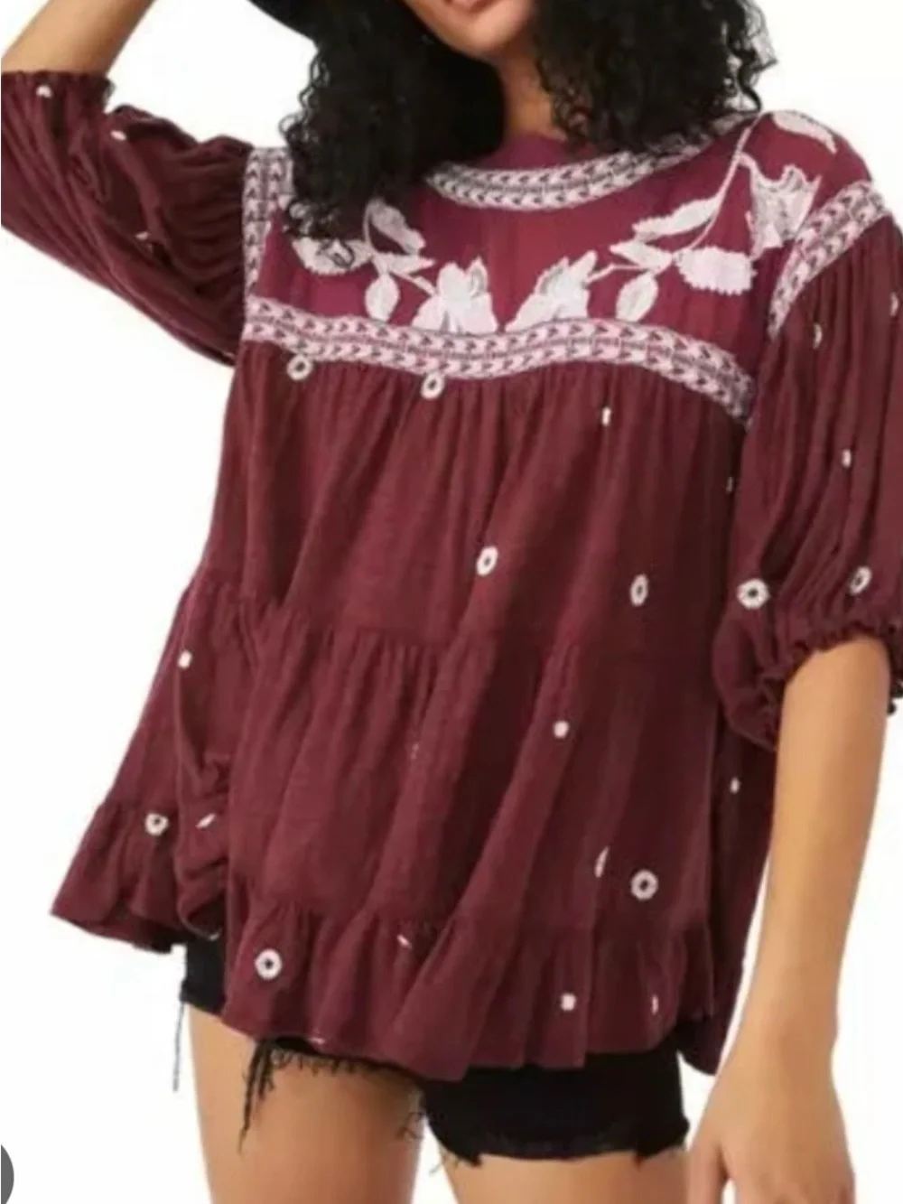 Free People Edie Tee - Sweet Raisin